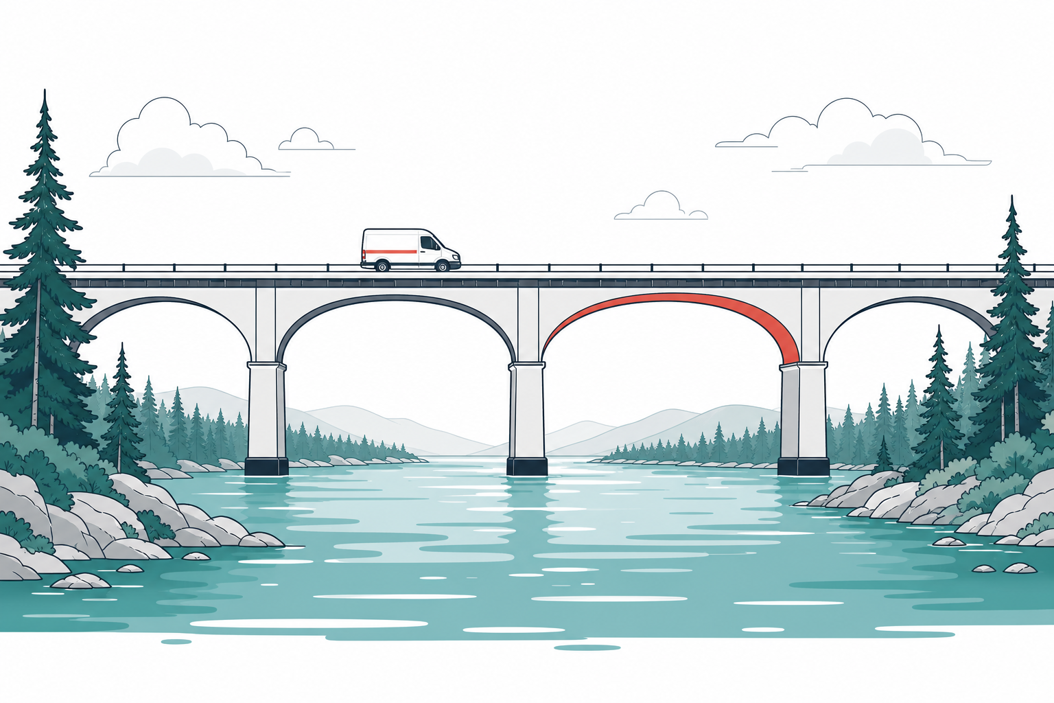 Illustration of Wilsonville, Oregon with a Sherwood Plumbing service van